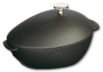 Malmist ovaalne rannakarbi pott STAUB 40509-494-0 - must 2 ltr