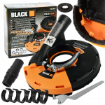 Tolmueemalduskapuut 180mm must premium + adapterid