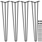 Lauajalad Vevor, 76,2 cm, must, 4 tk