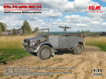 Liimitav mudel ICM 35502 WWII German Military Vehicle Kfz.70 with MG 34 1/35
