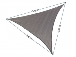 ProGarden kolmnurkne varjualune Tumehall 3,6x3,6x3,6 m