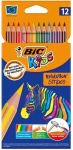 BIC, Pliiats Evolution Stripes, 12 v&auml;rvi