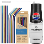 SodaStream Pepsi Max siirup + SpinelSoda metallist k&otilde;rred x10