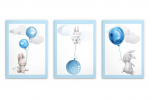 Baby Blue Bunny Poster Set Lastepildid 30x40