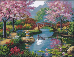 Ristpistekomplekt Sakura, 50x40 cm