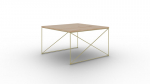 Kohvilaud Furniture Nelia, pruun/kuldne
