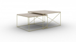 2 kohvilaua komplekti ADRK Furniture Licco, pruun/kuldne