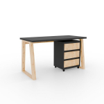 Kirjutuslaud ADRK Furniture Iwo I, must/pruun