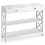 Costway Konsoollaud, 100 x 30 x 80 cm, valge