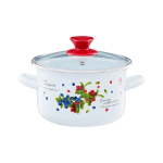 Emailitud pott koos kaanega, 2 l