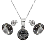 H&otilde;bedane komplekt DiamondSky "Classic (Silver Night)" Swarovski kristallidega DS00S431