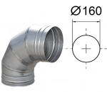 90&deg; paindumine. D-160 mm.