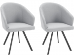 2-tooliline komplekt Notio Living Benji, hall/must
