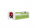 Lastevoodi ilma madratsita/sahtliga Kocot Kids BabyDreams Green spiderman, roheline