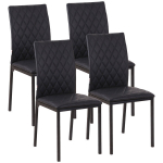 HOMCOM 4-osaline komplekt s&ouml;&ouml;gitoa toole k&ouml;&ouml;gitoole 41 cm x 50 cm x 91 cm, must