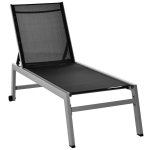 Outsunny Relax Lounger Sun Lounger 5-astmeline seljatugi Alumiinium Must 169x65x102cm