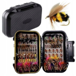 FLYER RIBBON FLYER SALMON BROUGHT Nymphs Mayflies 112pc FOOD SET XXL