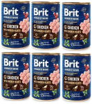 BRIT Premium Koerakonserv, kana s&uuml;damed 800g x 6 tk