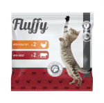 Fluffy kassidele, 4 x 100 g, 400 g (2 tk linnulihaga, 2 tk veiselihaga) x 11 tk