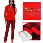 Naiste j&otilde;ulupidžaamad Cornette 671/371, puuvill, punane