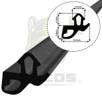 S-1560 Black aknatihend kummitihend akna ukse tihend 30m, Durų ir langų sandarikliai