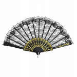 Jaapani pits ventilaator dekoratiivne must kokkuklapitav karneval Halloween