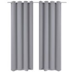 Metallist aasadega &ouml;&ouml;kardinad, 2tk, 135x175cm, hall