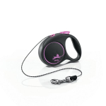 Flexi automaatne rihm Black Design XS, roosa, 3 m