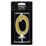 PartyDeco tordik&uuml;&uuml;nal, number 0, kuldne