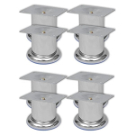 vidaXL diivanijalad 8 tk, &uuml;mmargused, kroom, 60 mm