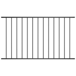 Aiapaneel vidaXL, pulberv&auml;rvitud teras, 1,7 x 1,25 m, must, Juoda