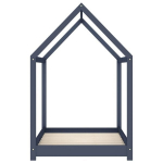 vidaXL lastevoodi raam, hall, m&auml;nnipuit, 80 x 160 cm