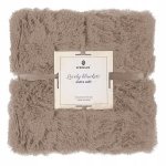 Voodikate, pleed Springos HA7056, 160x200 cm, kahtepoolselt kasutatav pleed diivanile, pruun