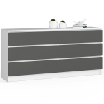 Kummut NORE K160 6, valge/tumehall