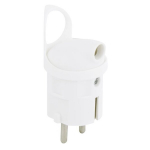 Pistik kaitsega, valge