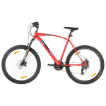 vidaXL m&auml;giratas 21 k&auml;iguga 29'' ratas 53 cm raam, punane