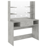 vidaXL meigilaud LED-tuledega, 100x40x135 cm, MDF-plaat, betoonhall