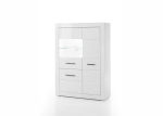 Vitriinkapp Imv Bianco, 100x35xH142 cm, valge l&auml;ige