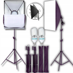 Fotolambid 2x Softbox 50x70 cm stuudiostatiiv valgustuskomplekt 135w