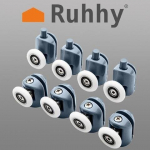 Universaalsed du&scaron;ikabiini rullikud laagritega, 8 tk.