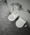 5-in-1 KOMPLEKT: SCHWAB raam + VIBA Premium Sua WC-pott koos bideega + kuuma/k&uuml;lma vee kraan + SLIM Soft Close istumispind + SCHWAB loputusnupp