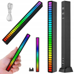 Led usb reageerimine helile mitmev&auml;rviline neoon rgb led riba vilkumine aku