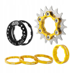 Single speed cog fixie kasseti adapter rummu komponent kuldne