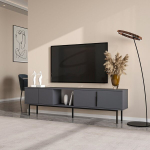 TV-laud Asir, 180x50 cm, must