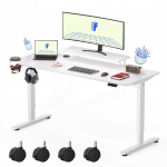 Flexispot elektriliselt reguleeritav laud monitoririiuli ja ratastega, 120 * 60 cm