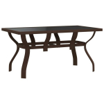 aialaud，Lauad aiaks, pruun ja must, 140 x 70 x 70 cm, teras ja klaas CFE991487