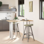 baarilaua jalad T-kujuline, 2 tk, valge 40x35x(100-101)cm teras CFE930357