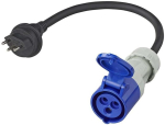 Multibros Cee adapterikaabel 40 cm 3 x 2,5 mm&sup2; &Scaron;veitsi pistik Cee H07rn-f neopreenkaablile 10 A, Ip44, temperatuurikindel -35 &deg;c kuni +50 &deg;c