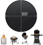 &Uuml;mmargune tulekindel matt, 50 cm tulekaitsematt laua kamin, silikoonkattega tulekaitsematt, kuumakindel grillimismatt paigutamiseks, destic kamin, p&otilde;randale, terrassile, tekile, murule