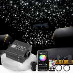Sunkenet 16 w twinkle starry sky car, 550 t&uuml;kki x 0,75 mm x 3 m t&auml;histaeva valguskaabel rgbw bluetooth &auml;pp / kaugjuhtimispult led valguskaabel autole / lakke / teatrile